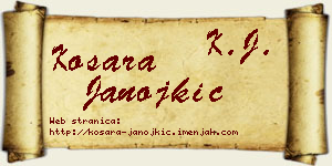 Kosara Janojkić vizit kartica